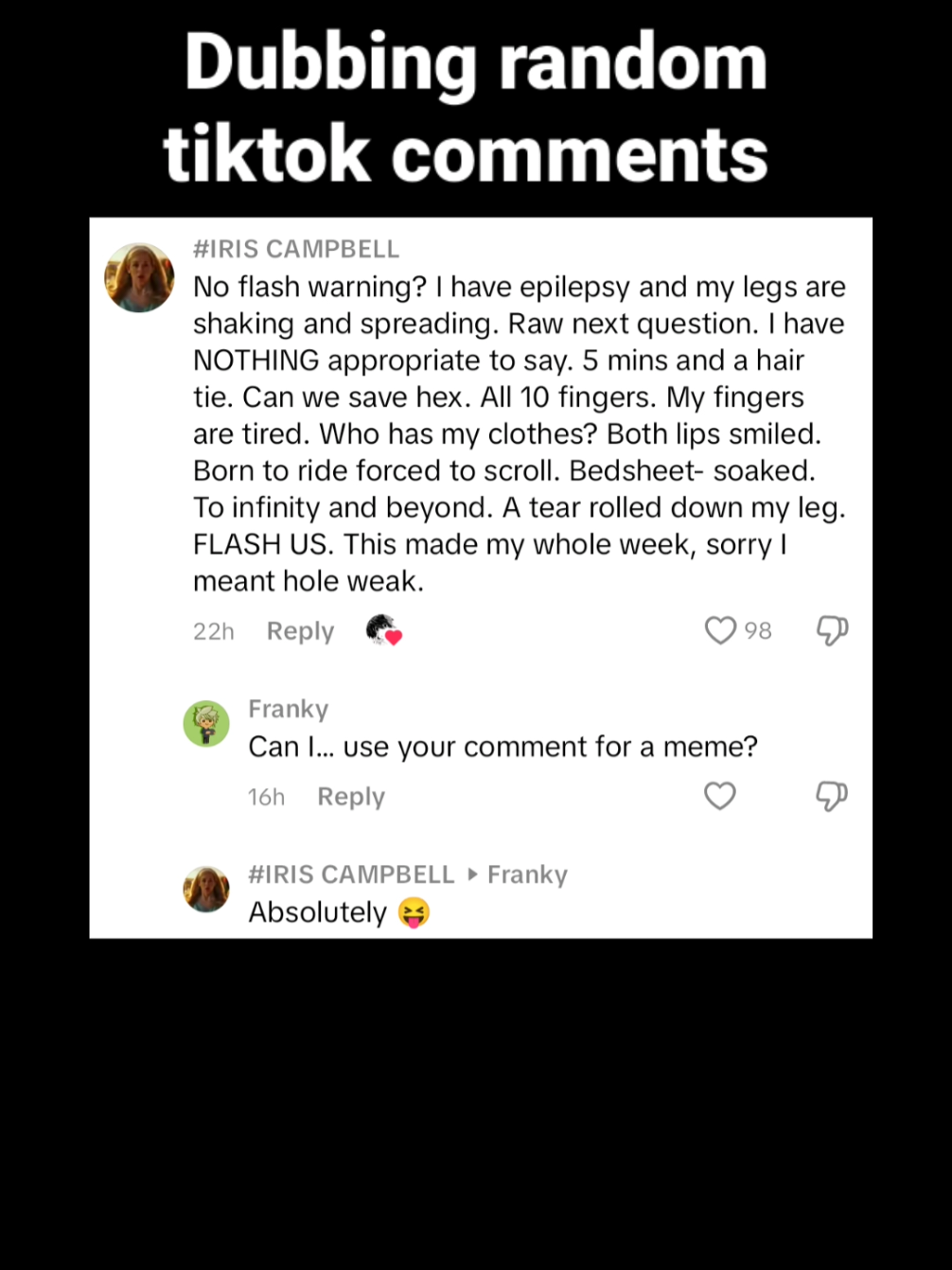 The comment was on a Black Caviar Cookie Edit BTW #voiceacting #comment #voiceover #meme #fyp 