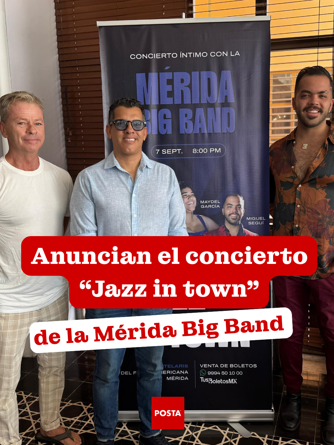 🎶 Jazz in Town: Una velada íntima con la Mérida Big Band 🎷✨ El próximo domingo 7 de septiembre, el Bar Stelaris del Hotel Fiesta Americana será el escenario de una noche única donde el jazz clásico y los arreglos contemporáneos se fusionan en un espectáculo que promete elegancia, emoción y mucha energía musical. #JazzInTown #MéridaBigBand #Jazz #MúsicaEnVivo