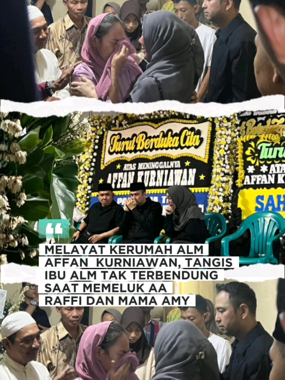 Tangisan Ibu Alm Affan Kurniawan Tak Terbendung Pada Saat Memeluk AA Raffi Dan Mama Amy 🥺🥺🥺 - - - - #fyp #viral #raffinagita1717 #raffikayahati #raffiorangbaik 