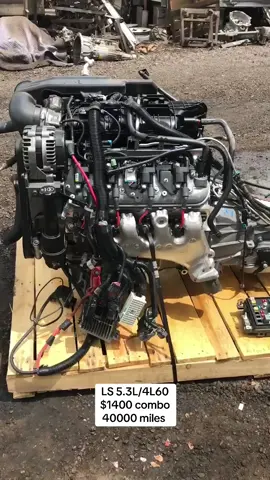 🔥 FOR SALE: LS 5.3L V8 with 4L60 Transmission – Only 40K Miles! 🔥 If you’ve been waiting for the perfect LS swap setup, here it is! I’ve got a clean LS 5.3L engine paired with a 4L60 automatic transmission available right now. With just 40,000 original miles, this combo is a powerhouse that’s barely broken in. 🚗💨 ✅ Engine: LS 5.3L V8 – smooth, reliable, and ready for performance ✅ Transmission: 4L60 automatic – shifts strong and clean ✅ Mileage: ONLY 40,000 miles – tons of life left ✅ Condition: Pulled from a running donor, inspected, clean, and ready to drop in The LS 5.3L is legendary for its mix of power, reliability, and upgrade potential. Whether you’re replacing a tired motor in your truck or planning a swap for your classic muscle car, hot rod, or project build, this engine is one of the most popular and trusted platforms out there. Paired with the 4L60, you’re getting a proven drivetrain combo that’s hard to beat. 💡 Perfect for: 	•	Silverado / Sierra swaps 	•	Tahoe / Suburban / Yukon replacements 	•	Camaro / Chevelle / classic car LS swaps 	•	Custom builds & hot rods Why spend big money on a high-mileage core or a rebuilt engine when you can grab this low-mileage factory setup? With only 40k miles, you’re getting a motor and transmission that will deliver reliable performance for years. 📦 Available for pickup or shipping (buyer covers shipping). 📲 Message me today for price, details, and to lock this combo in before it’s gone. Serious inquiries only. ⚡️ Don’t miss out – LS 5.3L + 4L60, 40K miles – ready to power your next project! #ls #lsswap #lsforsale #engines #chevy #fyp #viral #utah #nevada #california 