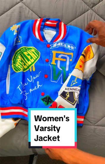 Women's Varsity Jacket #womenswear #womensjacket #tiktokmademebuyit #dealdrops #tiktokshopfinds 