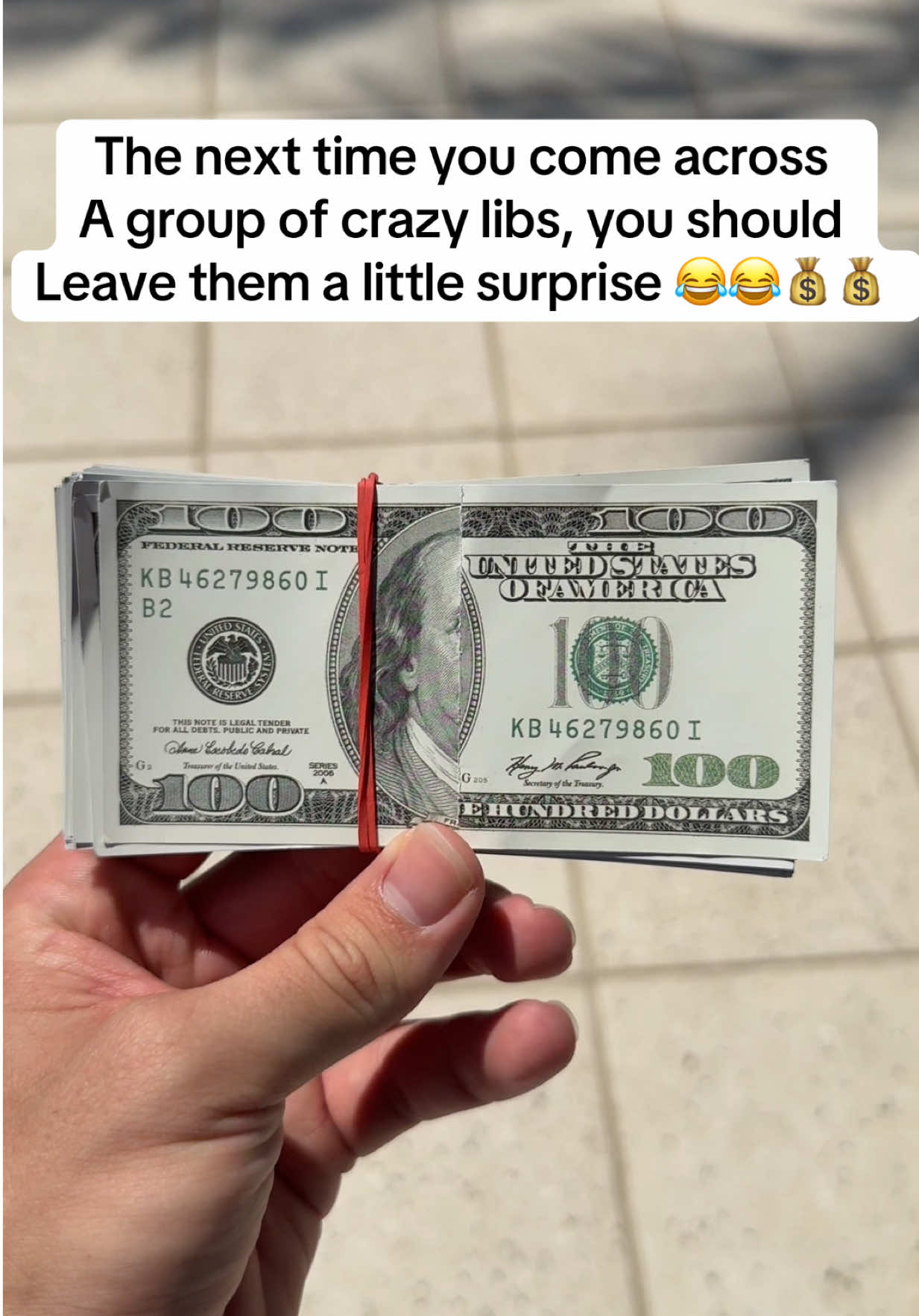 |- The next time you come across A group of crazy libs, you should  Leave them a little surprise 😂😂💰💰 -| 