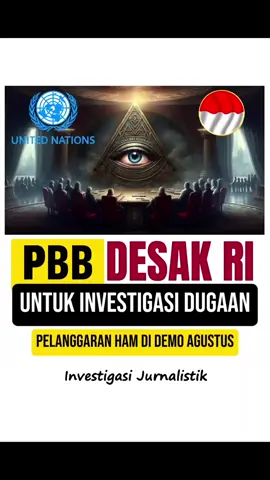 PBB melalui Kantor Komisioner Tinggi Hak Asasi Manusia (OHCHR), telah berbicara mengenai kerusuhan yang terjadi di Indonesia dari tanggal 25-31 Agustus 2025.  Mereka menuntut investigasi yang cepat, menyeluruh, dan transparan terhadap semua dugaan pelanggaran hak asasi manusia selama protes yang sedang berlangsung di Indonesia #pbb #unitednations #unitednation  #ri #perserikatanbangsabangsa      
