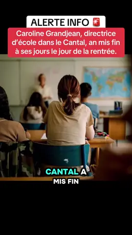 Caroline Grandjean, directrice d’école dans le Cantal, an mis fin à ses jours le jour de la rentrée. #actualite #drame #faitsdivers #ecole #franceinfo 