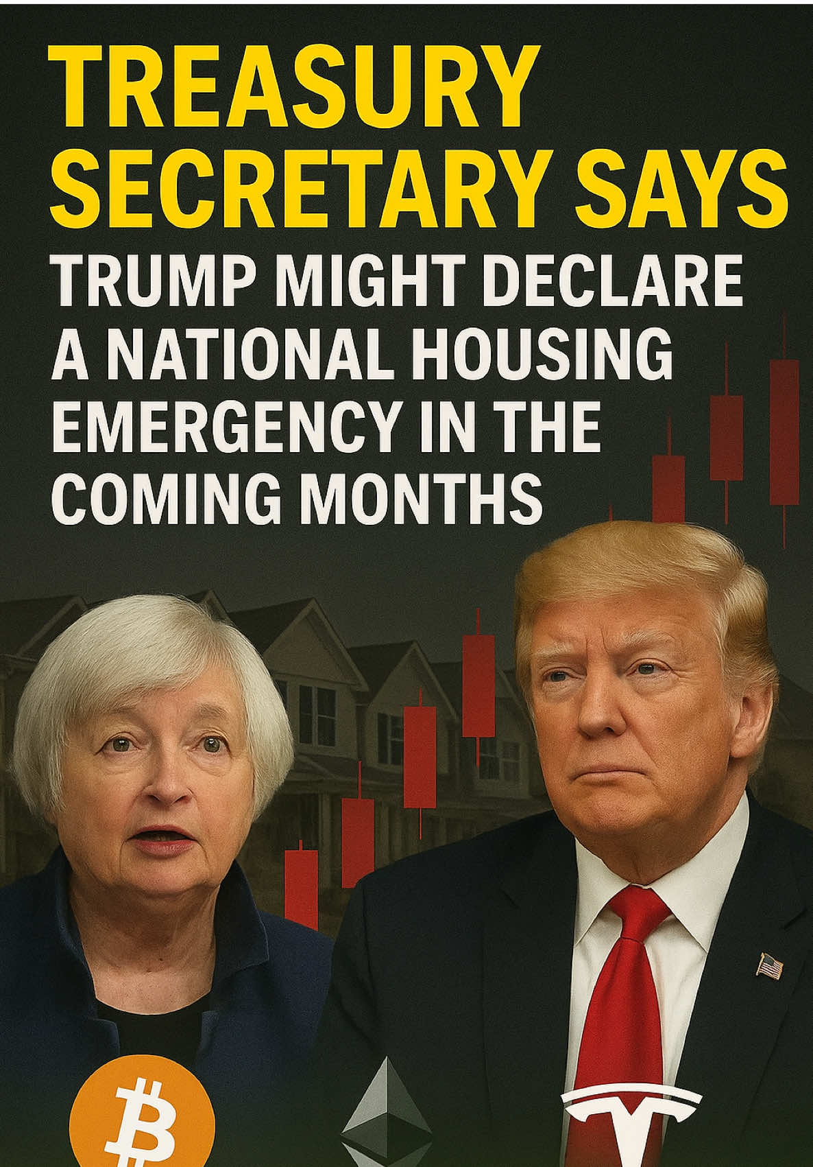 Treasury Secretary says Trump might declare a national housing emergency in the coming months📉 #foryou #blockchain #crypto #bitcoin #cryptonews 