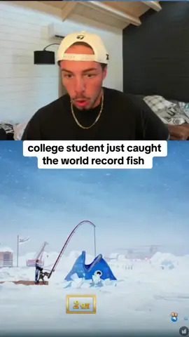 college student just caught the world record fish #collegestudent #bigfish #kickstreaming 
