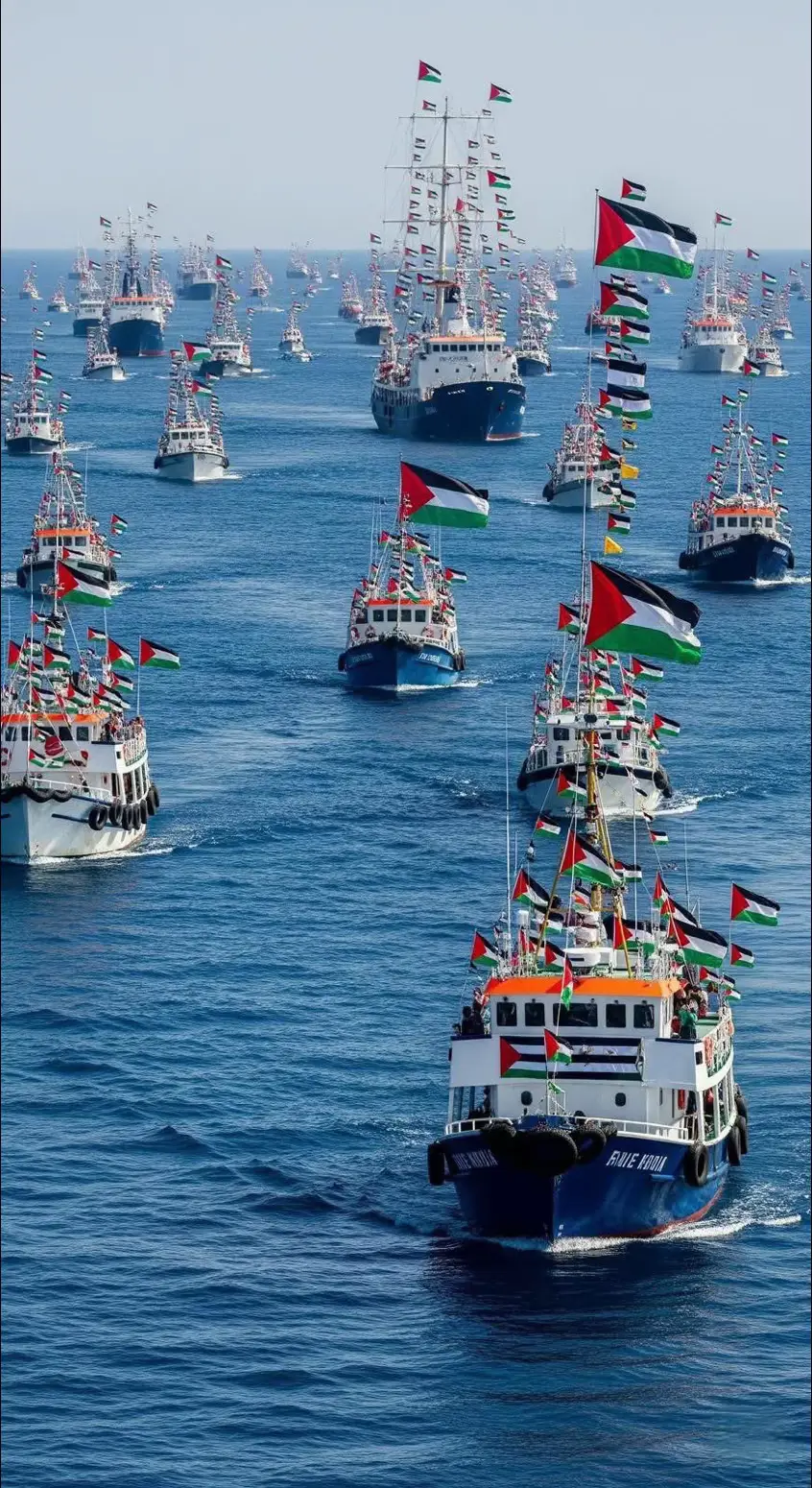 These boats carry more than aid — they carry the spirit of a global movement refusing silence. Mobilizations continue as the flotilla sails for Gaza.  #freedomforpalestine #globalsumudflottilla #fy 