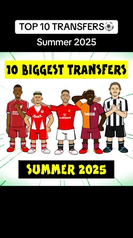 Top 10 most expensive transfers⚽️ Summer 2025 #transfers #deadlineday #football #fyp #PremierLeague 