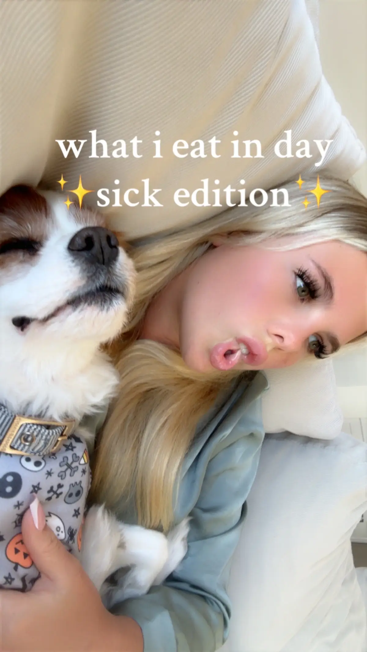 forgot to add my nyquil in there but i think that’s a given#sick #sickday #whatieatinaday #nutrition #trendingvideo 