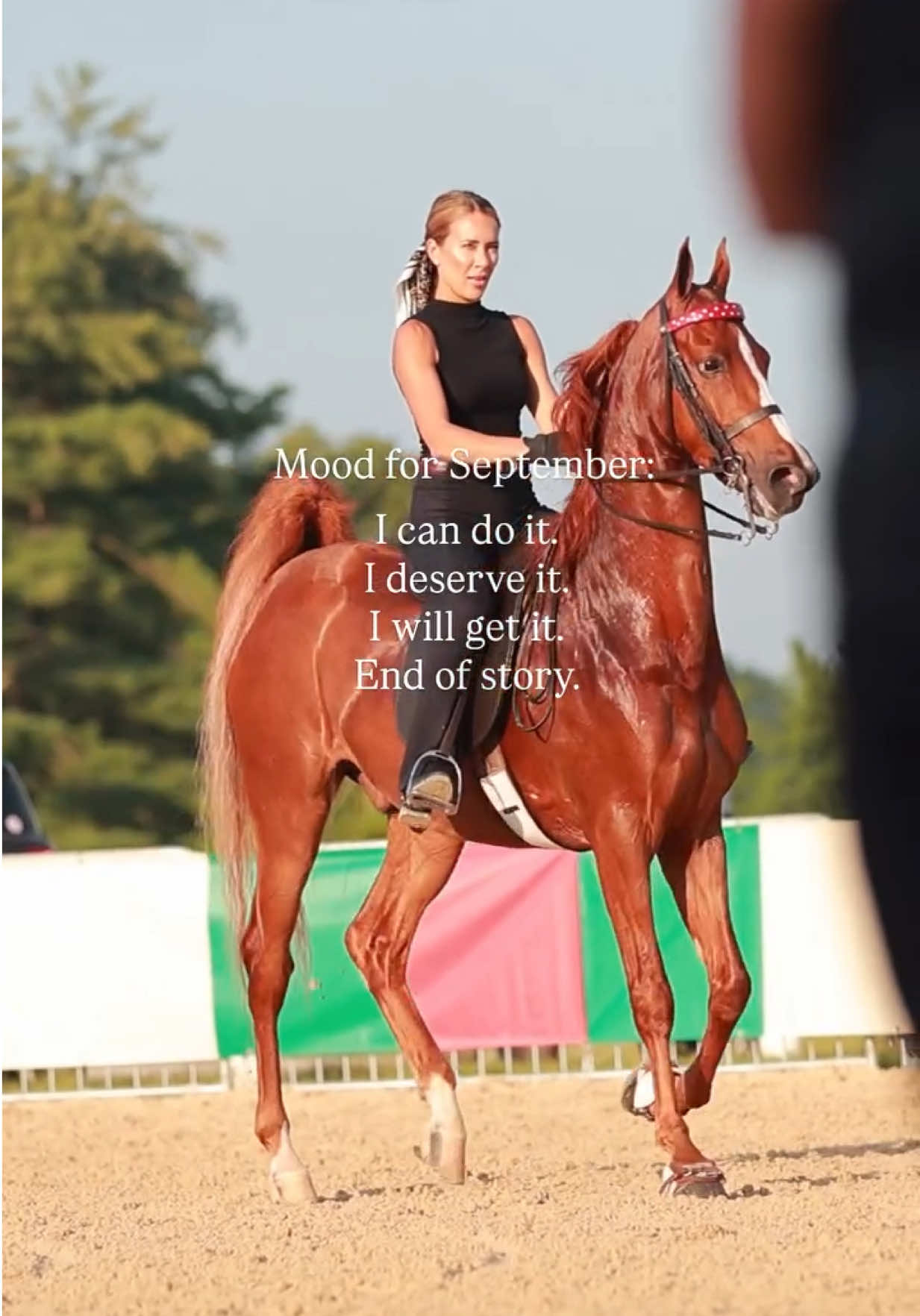 Happy September👊🏻 Stay focused. Show up for your dreams every single day. Let’s goooo! Excited for a big month ahead! Videographer: @The Equestrian Guide  #womenempowerment#womenempowermentred #asbdreams      