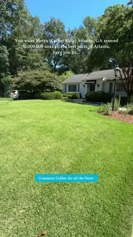 You want to move to Atlanta for under $1,100,000, here you go! Take a first-step inside Collier Hills charm 🏡 3 beds · 2 baths · ~2,040 sq ft All on one level, full of character & hardwoods Cozy living room with a wood-burning fireplace Detached garage + spa in the yard Sits on a spacious 1-acre lot with level, private landscaping Walk to Tanyard Creek Park & the BeltLine Minutes to Piedmont Park, Buckhead, Midtown, Georgia  Tech & transit hubs Dreamy layout for entertaining or quiet nights at home ✨ Listed by: MARY STUART IVERSON, HOME Real Estate, LLC Marketed By: Hilary Reese EXP Realty 404-987-7658 #AtlantaHomes #CollierHills #garealtor #AtlantaRealEstate #DreamHome