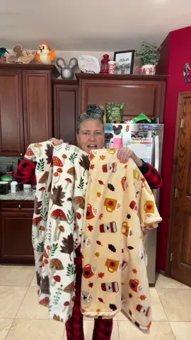 Oversized festive fall throw blankets perfect for all the pumpkin and mushroom fans. These new designs are giving cozy fall vibes.  