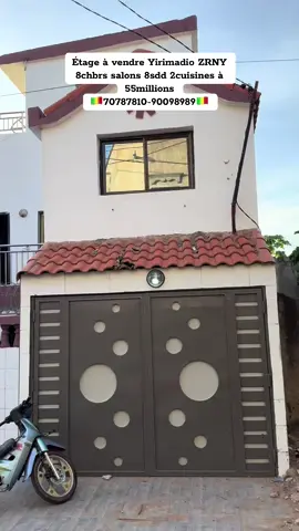 À vendre  Un étage à Yirimadio ZRNY composé de :  • 8 chambres 2salons 8douches 2 cuisine garage toilettes visiteurs  Document : Permis d’occupé  Dimension : 10/20  Prix : 55 millions  Plus d’infos  Contactez  ⁨70 78 78 10⁩🇲🇱90098989–66099596 ##agenceimmobilieresantoro##malitiktok🇲🇱🇲🇱malitiktok##Meilleursinfluenceursculinaires##usa🇺🇸