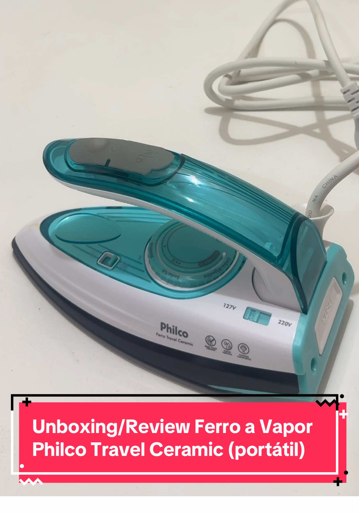Unboxing/Review Ferro a Vapor Philco Travel Ceramic (portátil) #ferroavapor #philco #ferrodepassar #portátil #viagem 