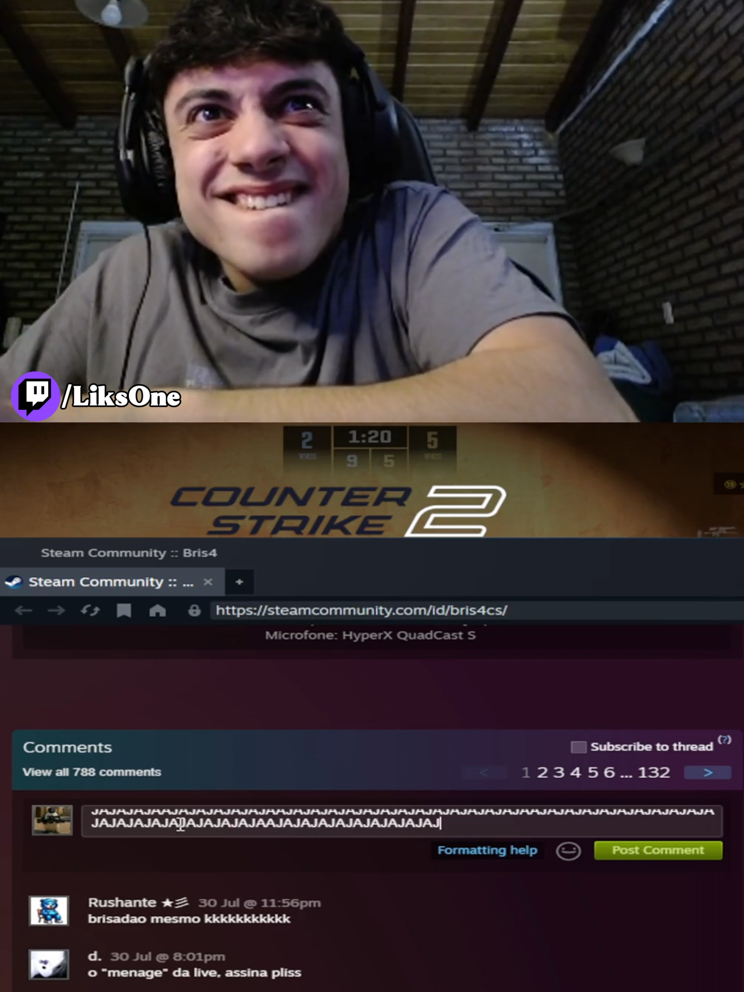 Le deje un comentario para que sepa que me reí 😅 Twitch➡️LiksOne #clips #gaming #streamer #clip #cs #cs2 #csgo #counterstrike #counterstrike2