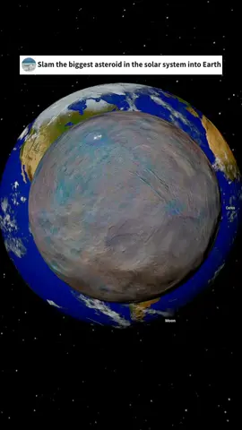 What if we slam the biggest asteroid into Earth? #fyp #simulator #collision #universesandbox2 #solarsystem 