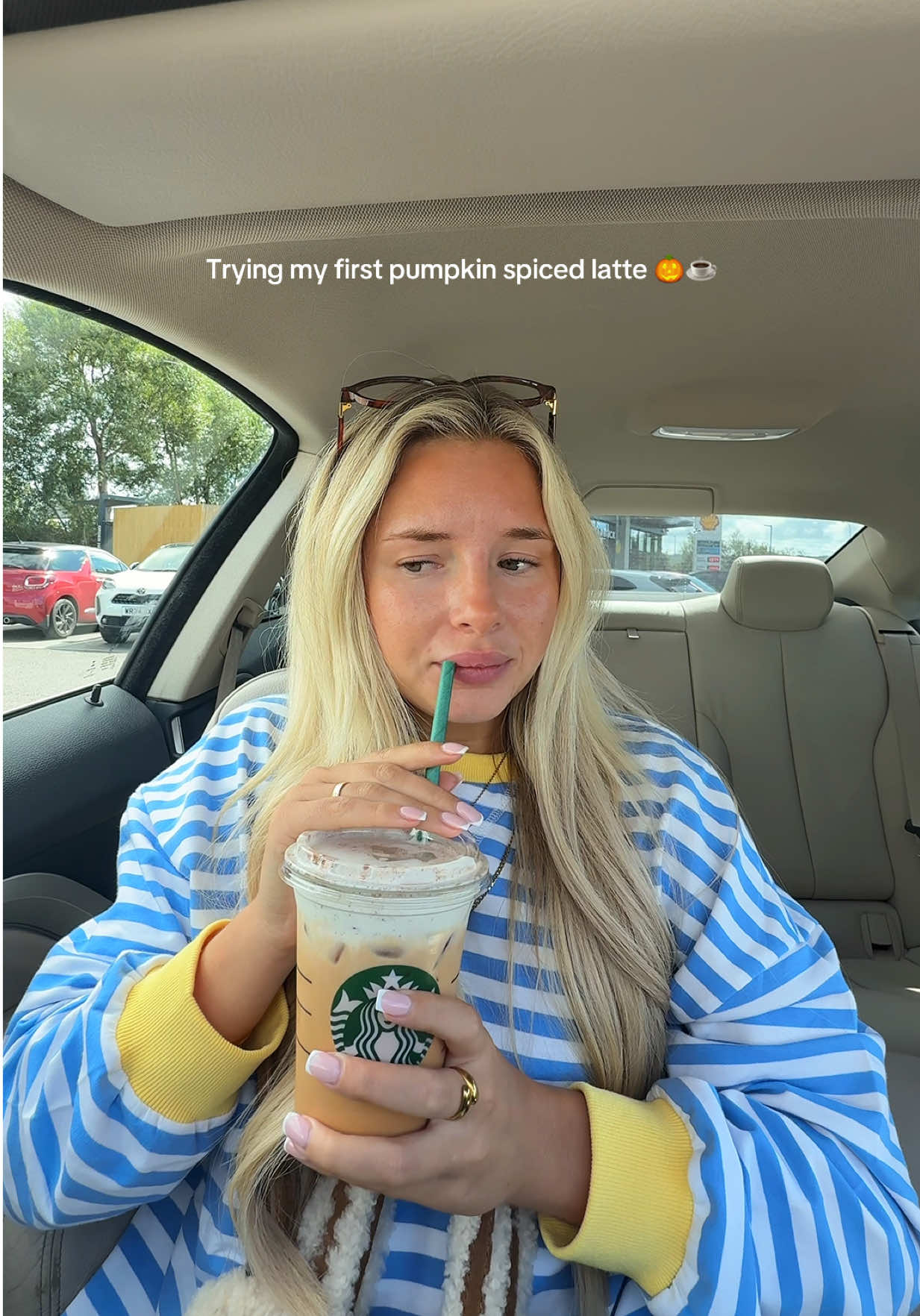 Sorry WHY is it so spicy😭🤣 I really wanted to love this… it might grow on me??🥲 #starbucks #pumpkinspice #pumkinspicelatte #autumndrinks 