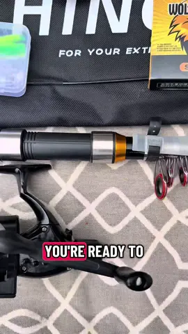Get yours today! 😁 collapsing fishing rod and reel set. Perfect for your next fishing trip!! #TikTokShop #pricesmayvary #fishing 