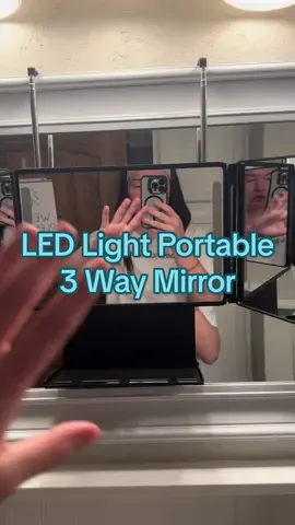 Finally – a mirror that lets you see every angle without the awkward struggle 🙌 Perfect for haircuts, braiding, makeup, or shaving. Plus, the LED lights make sure you never miss a detail.✨ #3waymirror #ledmirror #haircutathome #makeupmusthave #groomingessentials 