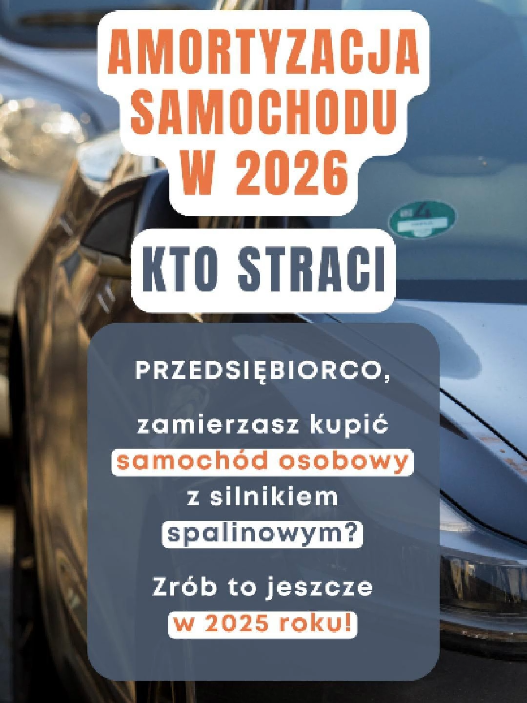 Amortyzacja samochodu osobowego w 2026 r. Kto straci? Przedsiębiorco, zamierzasz kupić samochód osobowy z silnikiem spalinowym? Zrób to jeszcze w 2025 roku. Od 1 stycznia 2026 r. kosztem podatkowym nie będą mogły być odpisy amortyzacyjne samochodu osobowego od jego wartości ponad 100 tys. zł - jeśli emisja CO2 silnika jest równa lub wyższa niż 50 g na kilometr. Obecnie jest to 150 tys. zł. Niższy limit będzie dotyczył także leasingu, najmu, czy dzierżawy takiego samochodu. Ważne. Nowe limity dotyczą samochodów wprowadzonych do ewidencji środków trwałych i wartości niematerialnych i prawnych od 1 stycznia 2026 r. Od 1 stycznia 2026 r. nie będzie uważać się za koszty uzyskania przychodów odpisów amortyzacyjnych samochodu osobowego w części ustalonej od wartości samochodu przewyższającej kwotę: a) 225 000 zł - w przypadku samochodu osobowego będącego pojazdem elektrycznym, a także w przypadku samochodu osobowego będącego pojazdem napędzanym wodorem, b) 150 000 zł - jeśli emisja CO2 silnika spalinowego samochodu osobowego wynosi mniej niż 50 g na kilometr, c) 100 000 zł - jeśli emisja CO2 silnika spalinowego samochodu osobowego jest równa lub wyższa niż 50 g na kilometr. Ponadto, kosztem podatkowym nie mogą być opłaty dot. samochodu osobowego wynikające z umowy leasingu, umowy najmu, dzierżawy lub innej umowy o podobnym charakterze, z wyjątkiem opłat z tytułu składek na ubezpieczenie samochodu osobowego, w wysokości przekraczającej ich część ustaloną w takiej proporcji, w jakiej kwota: - 150 000 zł (emisja CO2 silnika spalinowego samochodu osobowego wynosi mniej niż 50 g na kilometr), - 100 000 zł (emisja CO2 silnika spalinowego samochodu osobowego jest równa lub wyższa niż 50 g na kilometr), pozostaje do wartości samochodu osobowego będącego przedmiotem tej umowy; Przy czym, w przypadku samochodu osobowego będącego pojazdem elektrycznym, lub będącego pojazdem napędzanym wodorem, kwota tego limitu wynosi 225 000 zł. #samochódosobowy #koszty #amortyzacja #leasing #firma #przedsiębiorca #kupnosamochodu #podatki2026 #auto #samochód #kosztypodatkowe #kosztyuzyskaniaprzychodu #zakupsamochodu