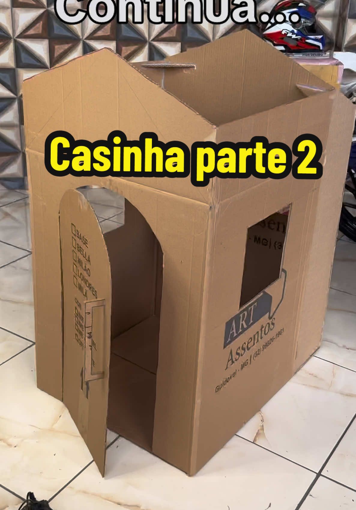 Respondendo a @adriana Casa de Papelão parte 2  #casinha #cardboardcrafts #artesanato #Amazing #brinquedos 