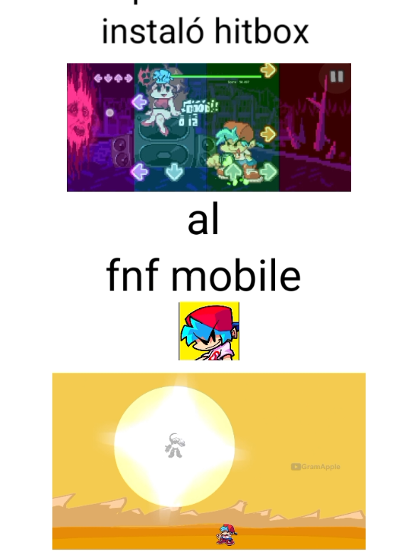 El que nunca se instalo hitbox al fnf mobile / +1000 de aura  Friday night funkin' xd 