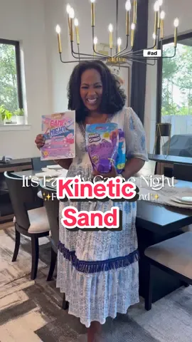 #ad Family game night just got an upgrade! Who do you think won — Team Pink Sand or Team Blue Sand? We had the BEST time putting our #HandsInTheSand with @Kinetic Sand From animals to crazy creations, this was fun for all ages and the perfect way to bring our family together. What should we build next time? #KineticSand @Spin Master   #ad #KineticSand @spinmaster