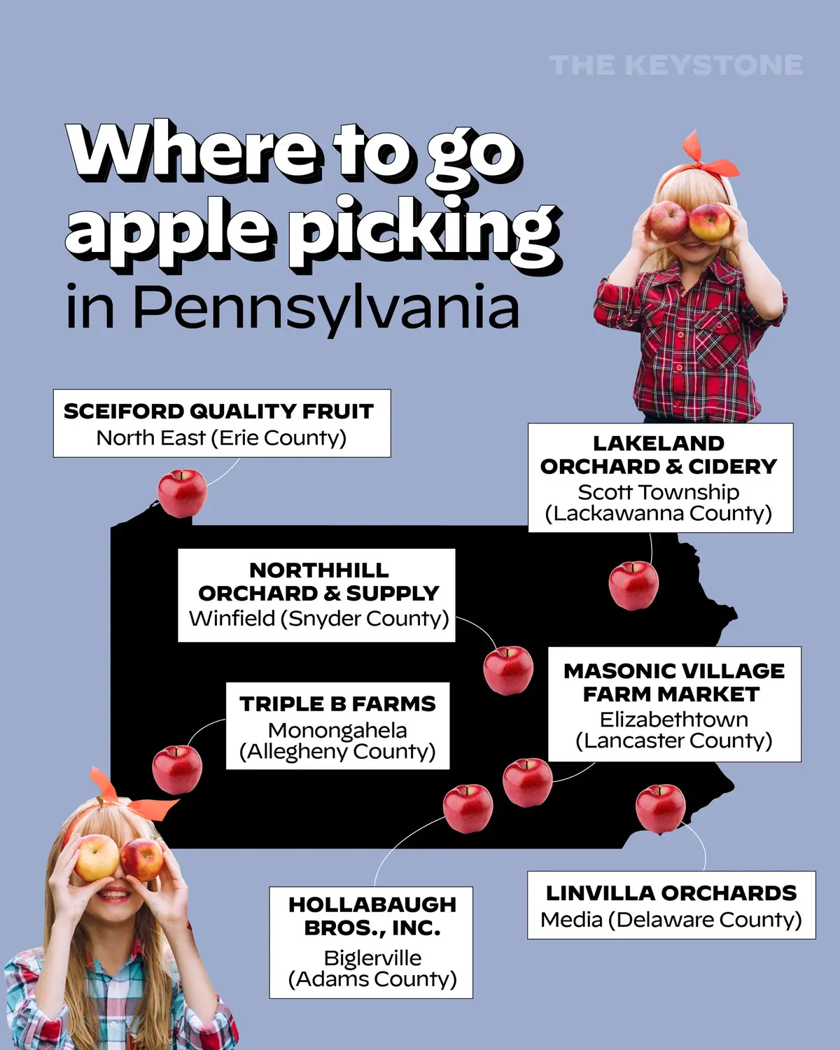 With apple season in full swing and the official start of fall approaching, it’s an ideal time for apple picking. Apples grow in each of Pennsylvania’s 67 counties, meaning you’ll find orchards all across the commonwealth where you can pick your own apples straight from the tree. Go to the link in our bio for more details on some of the best spots for apple picking in the state, and what to know about picking the best apples before you go.