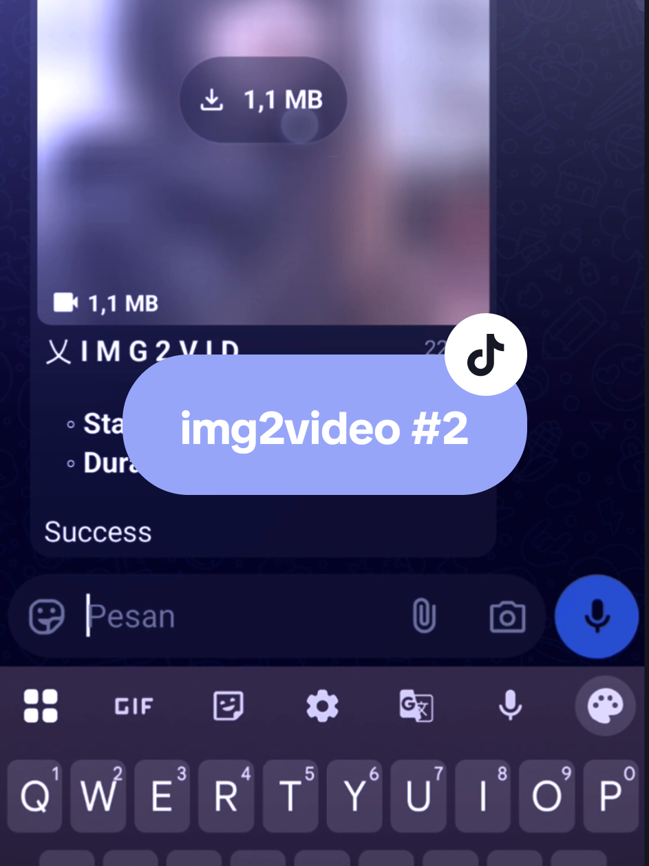 💎 | img2video 🤔? Img2Video adalah sebuah fitur kecerdasan buatan (AI) yang awalnya hadir dalam bentuk website, kemudian dikembangkan menjadi REST API agar lebih fleksibel digunakan di berbagai platform. Fitur ini telah terintegrasi dengan WhatsApp dalam bentuk shortcut perintah, sehingga pengguna dapat mengaksesnya dengan cepat tanpa harus membuka website. Fungsi utamanya adalah mengubah gambar statis menjadi video melalui proses generasi AI, misalnya dengan menambahkan animasi, efek, atau pergerakan tertentu agar gambar terlihat lebih hidup dan menarik. Dengan adanya integrasi ini, Img2Video menjadi solusi praktis untuk menghasilkan video kreatif hanya dari sebuah gambar sederhana, langsung melalui WhatsApp. #bot #img2video #harusfyp #botwhatsapp #branda 