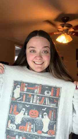 My new favorite shirt that I am LIVING in this fall! It’s so stinking cute  #fall #fallfashion #fallvibes #BookTok #halloween 