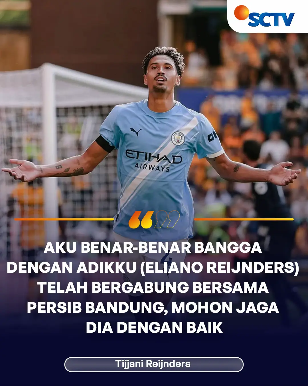 Kakak kandung dari Eliano, El Dinda Tijjani Reijnders mengungkapkan bangga dengan adiknya yang sekarang bergabung ke Persib Bandung. Sebuah dukungan penuh dari sang kakak untuk karir adiknya🙌🏻 #SCTVSports #NewsSCTVSports️