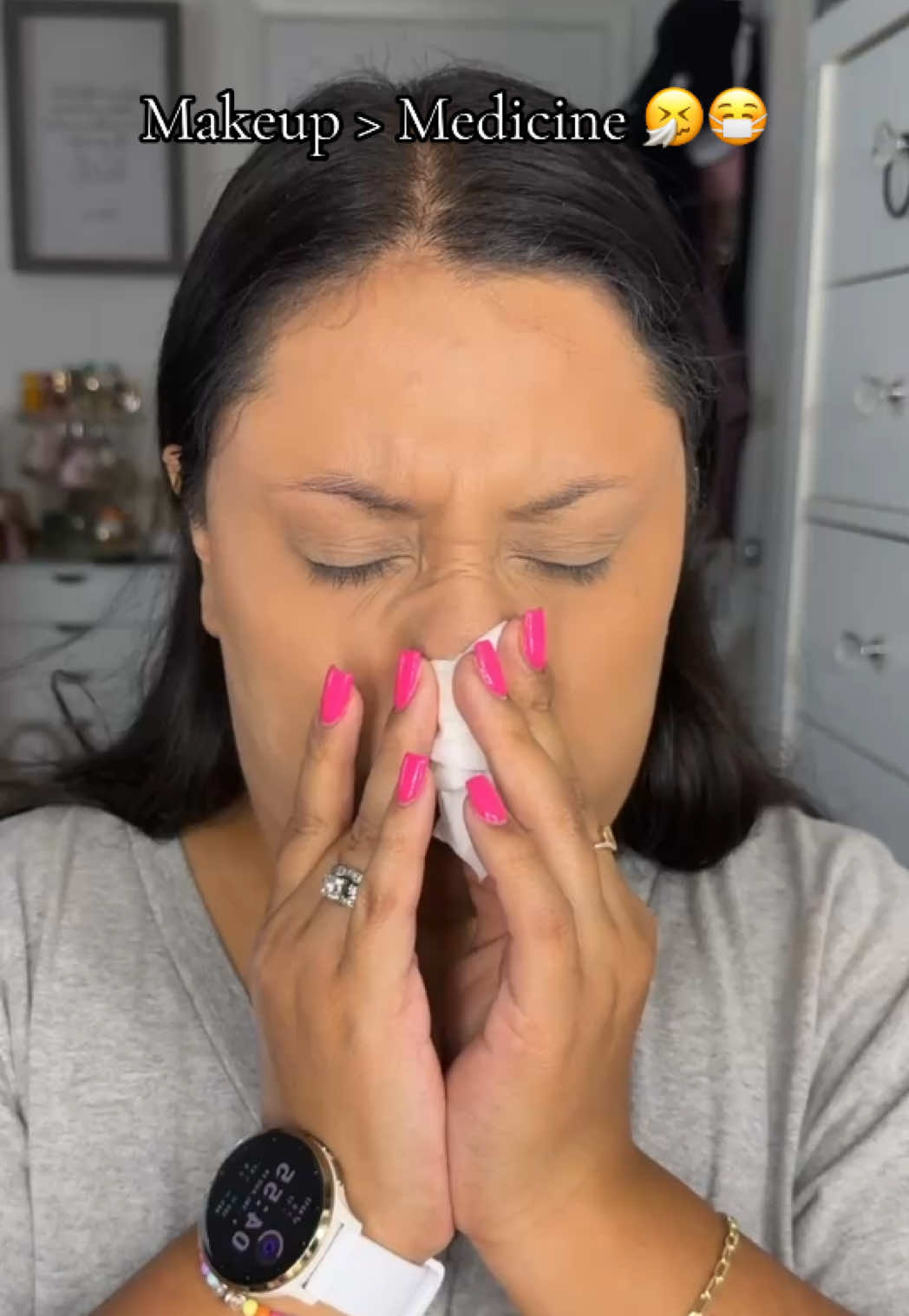 Just a little pick me up so I don’t feel so sick 🤒 using some of my faves by @Benefit Cosmetics 🥰   #grwm #makeup #motd #makeuptok #BenefitClubPink 