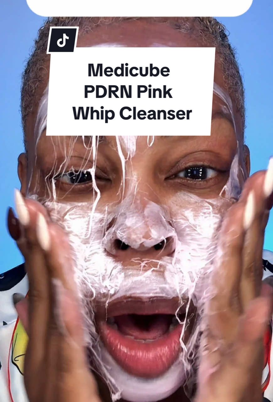 This is so fun! Melt & foam away clogged pores, dirt, and dullness with 99% Pure PDRN & Niacinamide for radiant, hydrated, bright skin! @medicube global #koreanskincare #bubblegumcleanser #pdrnskincare #glassskin #over50skincare 