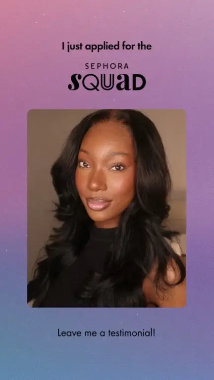 we go again! 🥳 please leave a testimonial for me using the link in bio! ✨💗 #sephorasquad