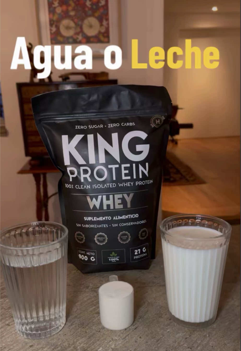 KING Protein: limpia, versátil y poderosa. 💪 27g de proteína por scoop 🌱 Sin saborizantes. Sin conservadores. Sin pretextos. KING Protein — 100% pura, versátil y con grado científico.