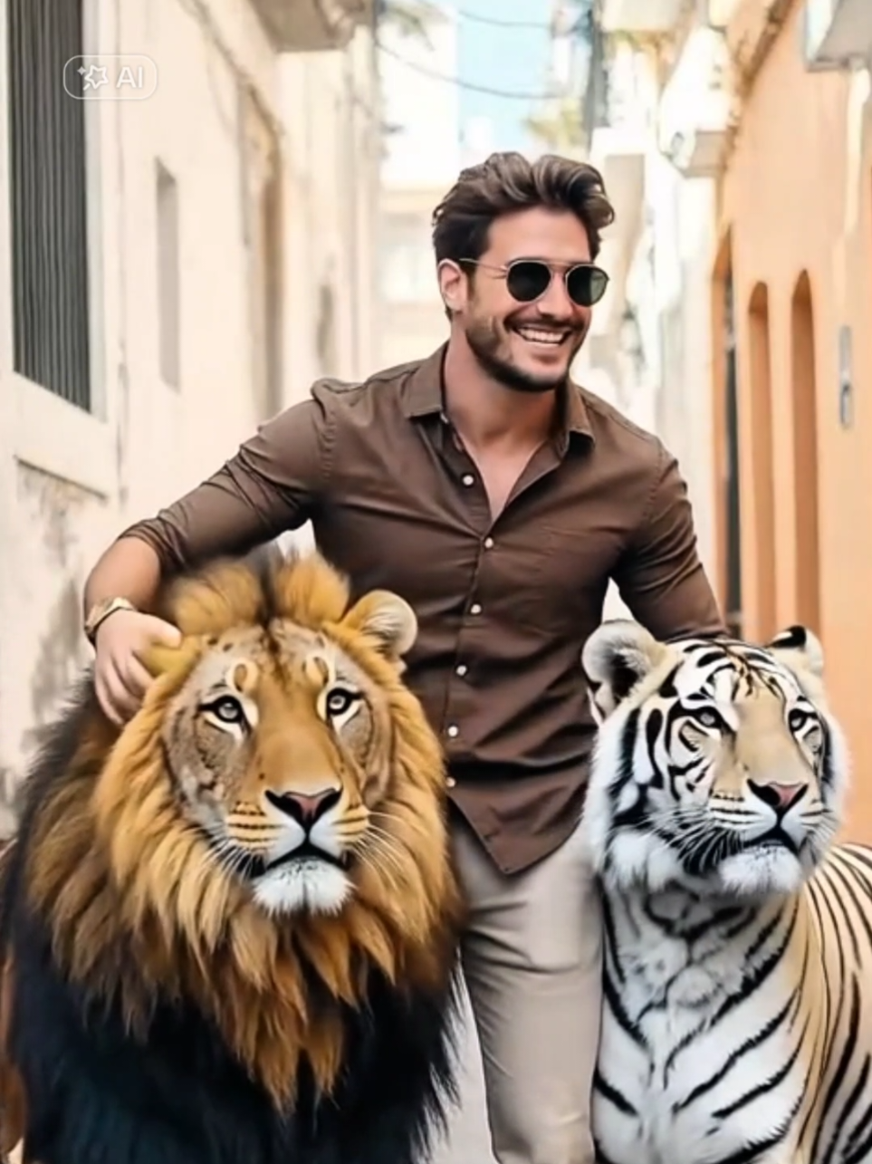 pet tiger lion#aifilter #CapCut #viral #fyp #trending 