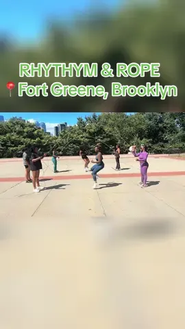 Jump in, move to the beat, and find your rhythm. Rhythm & Rope is where fitness meets music & community. ➡️ First half: Jump rope drills to the beat of your favorite songs (1,000 Jumps Goal!) ➡️ Second half: Freestyle Double Dutch; learn, practice, or just have fun. NEXT EVENT: 📍 Fort Greene Park 🗓️ Sunday, Sep. 28,  • 1PM Bring your rope. Bring your energy. 💚