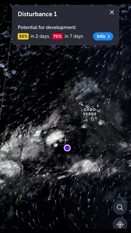 ⚠️🌀Disturbance 1🌀⚠️ Tuesday 2nd September 2025 Atlantic 30% chance of intensifying in 2days, 70% in 7days