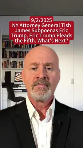 Eric Trump Invokes Self-Incrimination Right! #fyp #trump2025 #usa #news #glennkirschner #viral #foryou #trump