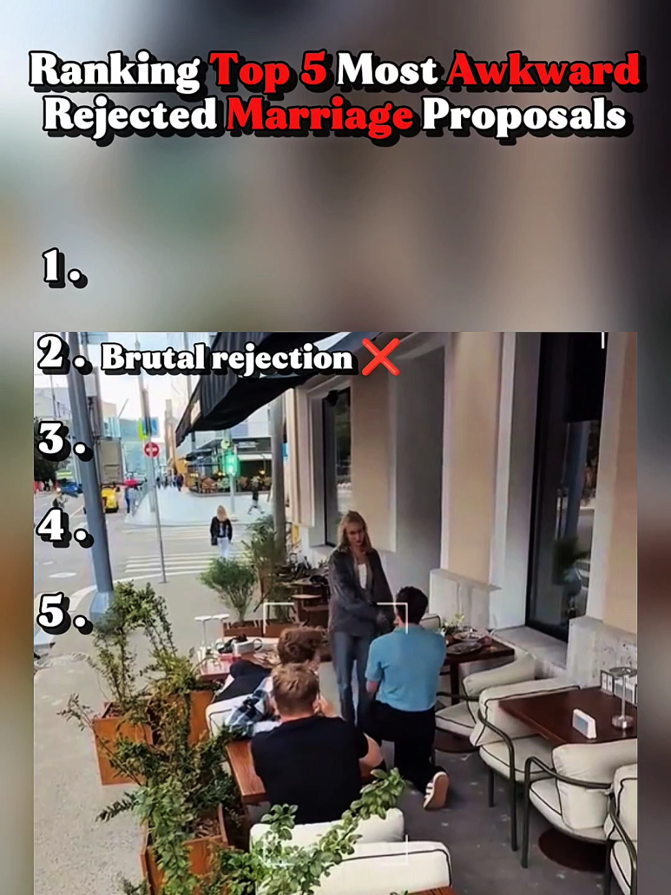 Ranking Top 5 Most Awkward Rejected Marriage Proposals  #proposal #marriage #fail #rejected #awkward