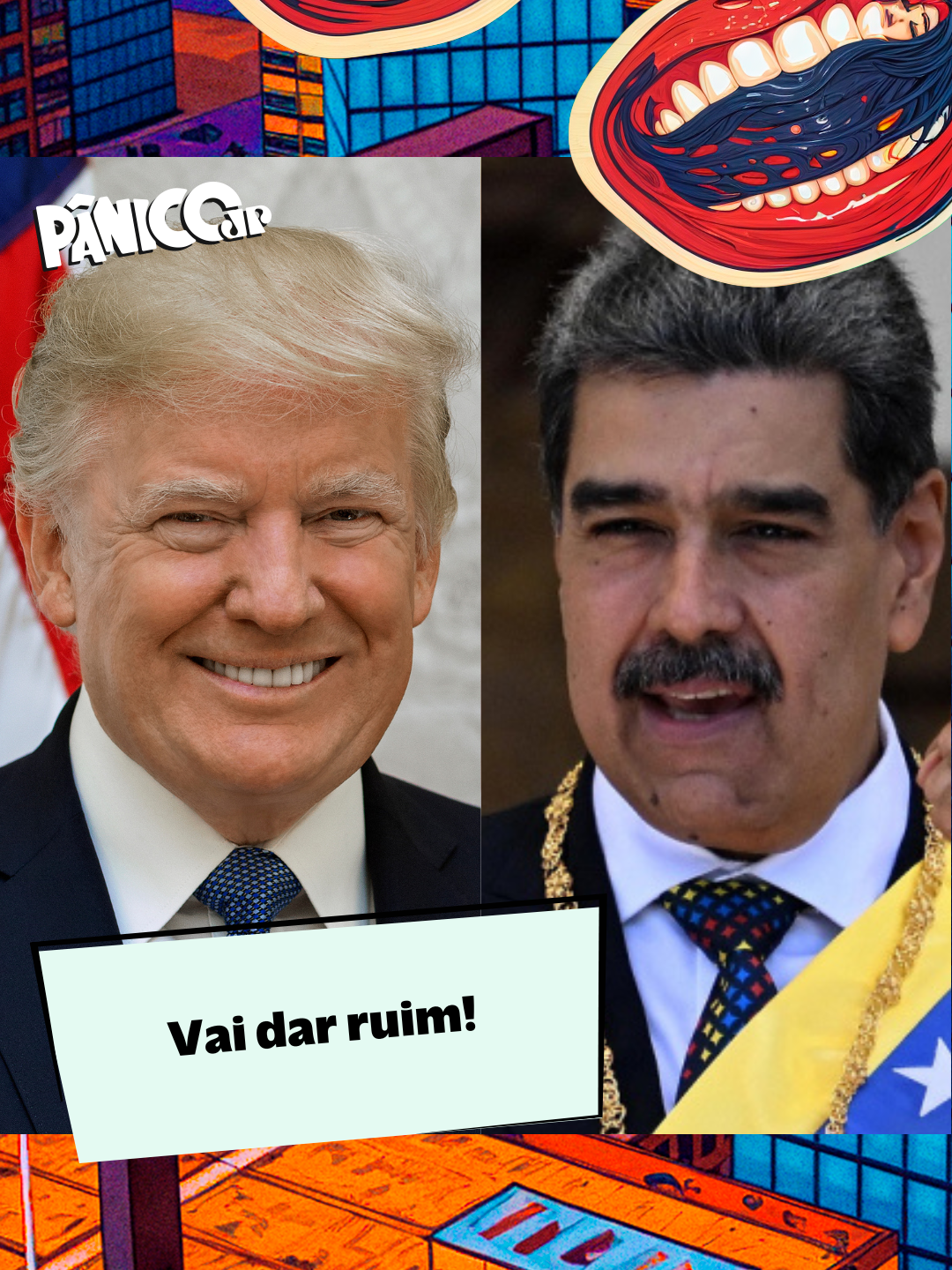 🎯 MADURO SEGURA OU DESABA? Vai dar ruim ou vai dar bom pro bigodón Maduro? No estúdio, ninguém bota muita fé, você que tá lendo isso agora, também não… Acho que nem eles tão confiando muito no próprio taco! Júlio César, do Sala de Guerra, aponta quais as chances da Venezuela contra os Estados Unidos e ainda fala das intenções do Trump contra o ditador venezuelano. 📺 Confira na JP News e Panflix #Pânico #Maduro #Venezuela #EUA #EstadosUnidos