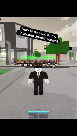 MrMilk206 showcases how to do the new 0.2 domain variant with gojo satoru, or the honoured one, in JJS, or jujutsu shenanigans, a roblox video game experience similar to other battlegrounds games like the strongest battlegrounds, or TSB, taking inspiration and characters from the anime jujutsu kaisen, or JJK.  to perform the .2 second domain variant, first press G to use the ultimate, then press the variant button, or R. This starts a cutscene that freezes everyone nearby, and allows you to deal a good amount of damage to everyone.  this isn’t the skill builder or any custom moves, this is the newest gojo variant domain straight from the new update of jjs today, #jjs #jjk #jujutsukaisen #jujutsushenanigans #roblox 