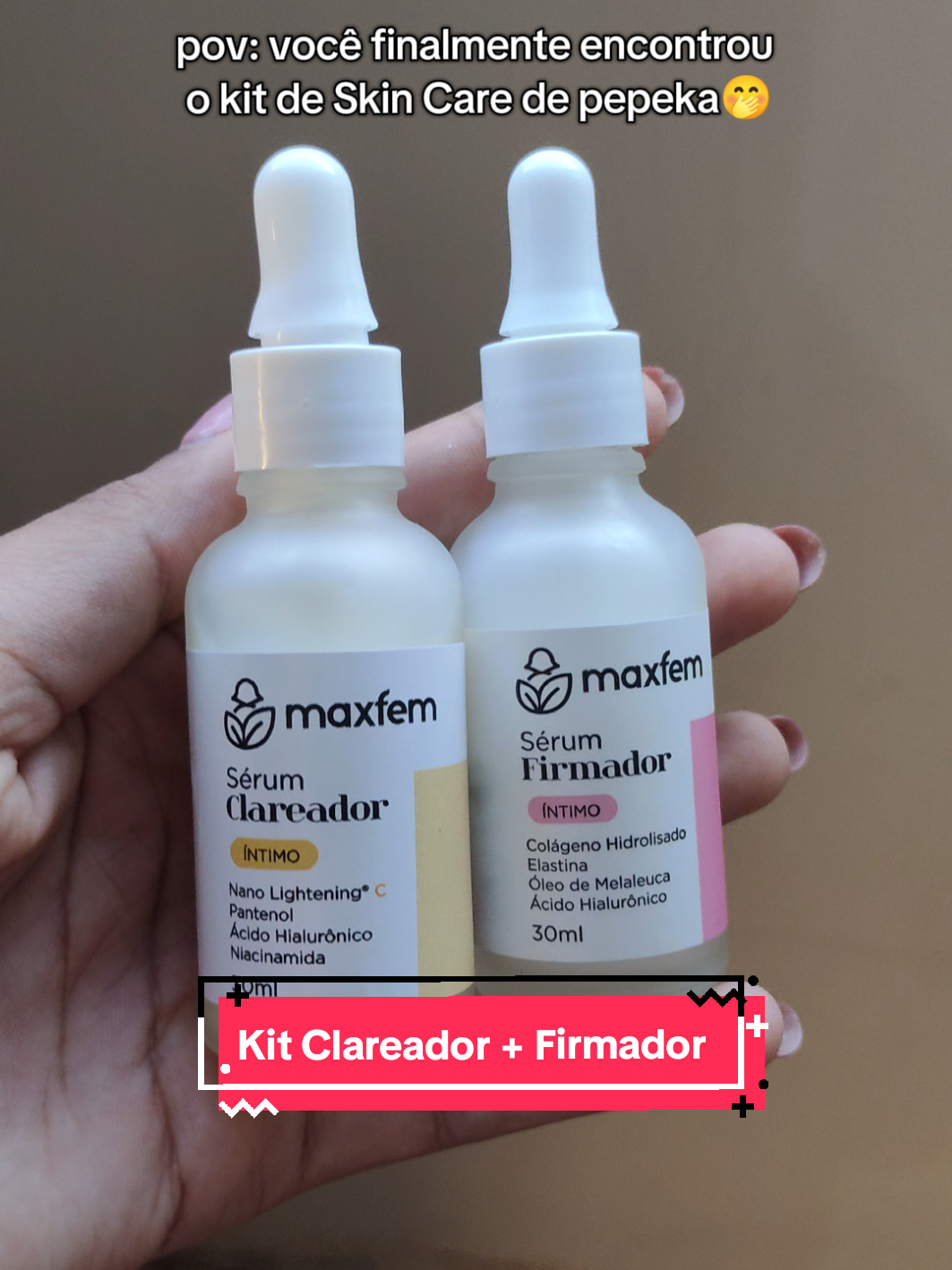 Clareador íntimo e o Firmador também pode ser usado no rosto, axilas, entre coxas, bumbum. A duplinha perfeita pra auto-estima ficar ainda mais elevada 😍 #clareadorintimo #firmadorintimo #maxfem #cuidadocomapele #mulheres 