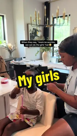 When they say, “Mom, no worries,” my heart just melts. 🥹 Watching Lisa, Lea, and Livie sit around the island, patiently doing their little sisters’ hair, is one of those moments that reminds me why family is everything. It’s more than just braids and ponytails—it’s love, it’s sisterhood, it’s legacy being passed down in the simplest ways.🥺 As a mama of 9, I can’t always do it all myself, but seeing my big girls step in with so much care reminds me that I’m raising not just daughters, but nurturers, leaders, and women of strength. 💕 These are the moments that make me pause and whisper, “There goes my heartbeat.” #Sisterhood #Siblings #sistergoals #sistersquad #hairday 