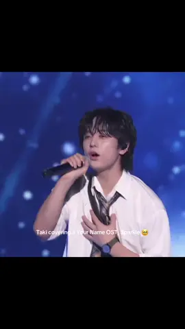 i love his voice so much, i can keep listening to it forever 😭 i cant get over this cover ever since yesterday @&TEAM | #andteam #andteam_taki #yourname #kiminonawa #fyp 