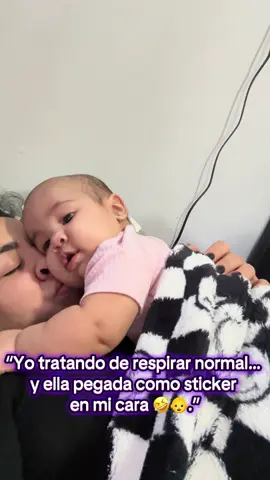 “Yo tratando de respirar normal… y ella pegada como sticker en mi cara 🤣👶.” #creatorsearchinsights 