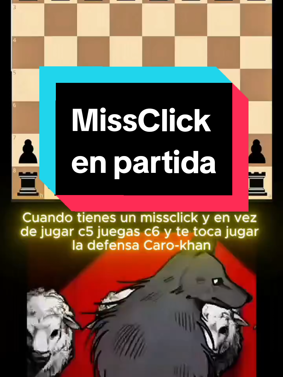 MissClick en partida #chesstok #chesscom #lichess #chesstactics128 #blunder #brillant #carokan #siciliana #chesscomes 