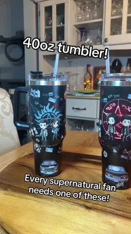 Carry on and watch supernatural with this tumbler! #supernatural #tumbler #40oz 