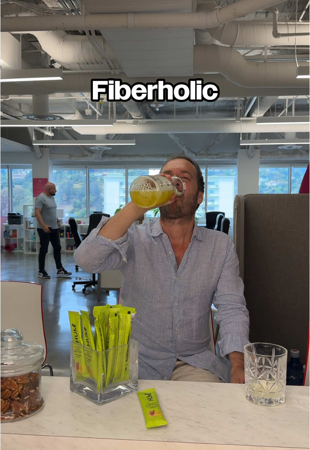 He clearly needs that fiber in his diet😭 #flattermefiber #fiber #guthealth 