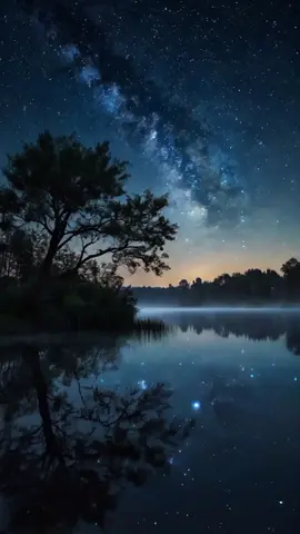 Stars above, stars below.. 🌌✨ A dream within silence. #RelaxingNature  #nightskymagic  #StarryVibes #CosmicCalm  #SleepBetter 
